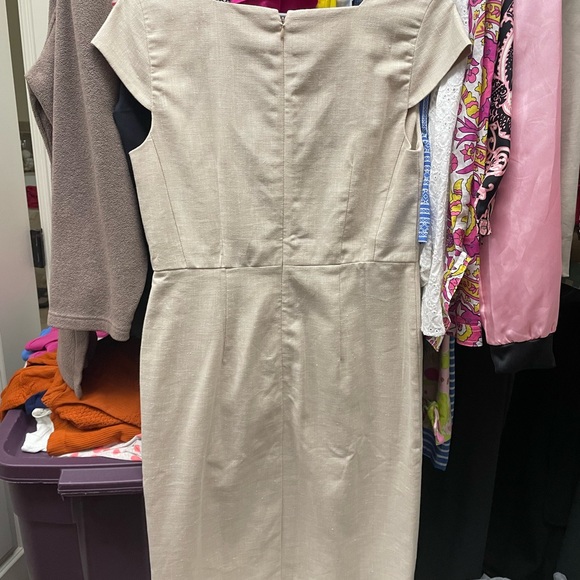 Ann Taylor NWT Linen Blend Square Neck Dress 6 - Picture 8 of 8